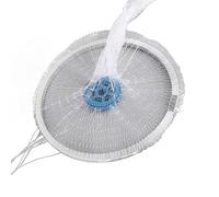 Alomejor Filet de Pêche Durable à Lancer à la Main, Accessoire de Pêche pour Rivières, Océans et Lacs, Nylon + Acier de, Portable (#1)