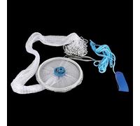 Alomejor Filet de Pêche Durable à Lancer à la Main, Accessoire de Pêche pour Rivières, Océans et Lacs, Nylon + Acier de, Portable (#1)