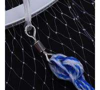 Alomejor Filet de Pêche en Nylon de Style Américain, Filet à Main Durable pour Les Amateurs de Pêche, à 0.5 Doigts pour Une Utilisation Facile (4.8M)