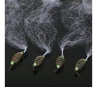 Alomejor Filet de Pêche Lumineux en Nylon avec Perles Fluorescentes - Filet de Pêche Nocturne Facile à Lancer pour Activités en Plein Air, Résistant et Léger, Idéal pour la Pêche en Eau Dou