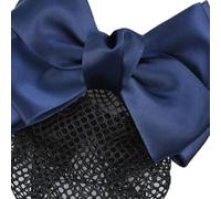 Alomejor Filet Snood à Nœud Papillon, Pince à Cheveux élégante, Couverture de Chignon pour Serveuse élégante, Matériau Noir (Filet Bowknot Bleu)