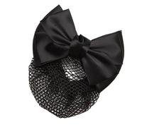 Alomejor Filet Snood à Nœud Papillon, Pince à Cheveux élégante, Couverture de Chignon pour Serveuse élégante, Matériau Noir (Filet à nœud noir)