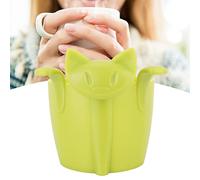 Alomejor Filtre en Plastique de Passoire de thé D'infuseur de thé de Forme de Chat Mignon pour L'usage de Bureau à la Maison Couleur Verte Non Toxique 2.6x2.0x1.6in (GREEN)
