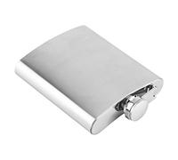Alomejor Flacon Portable en Acier Inoxydable pour Liqueur, Décor élégant, Bouteille D'alcool de Poche en Argent de 8oz, Matériau écologique pour les Voyages (7 onces)