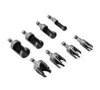 Alomejor Foret de Coupe de Bouchon de Bois Durable 8 Pièces pour des Projets de Travail du Bois Précis et L'amélioration de L'