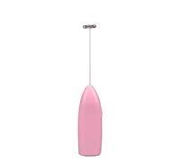 Alomejor Fouet à café électrique Machine à Mousse Durable pour la Cuisine, Mélangeur D'œufs Mousseur à Lait en Acier Inoxydable pour café, Restaurant (Rose)