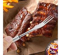 Alomejor Fourchette à Griller Durable en Acier Inoxydable pour Barbecue Guimauve 6 Pièces pour Pique-nique en Plein Air Argent 7.1 "pour les Voyages de Camping