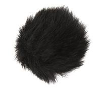 Alomejor Fourrure Artificielle Lavalier Microphone Coupe-vent Fourrure Douce à Clipser pour une Utilisation Extérieure et Intérieure Taille Compacte 1 Cm (BLACK)