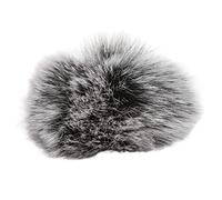 Alomejor Fourrure Artificielle Lavalier Microphone Coupe-vent Fourrure Douce à Clipser pour une Utilisation Extérieure et Intérieure Taille Compacte 1 Cm (noir blanc)