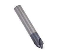 Alomejor Fraise à Chanfrein, Outil de Précision à 3 Cannelures pour le Traitement des Trous Coniques à 90 ° dans L'aluminium et le Cuivre, Taille 12 Mm (D8*90°*60L)