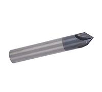 Alomejor Fraise à Chanfrein, Outil de Précision à 3 Cannelures pour le Traitement des Trous Coniques à 90 ° dans L'aluminium et le Cuivre, Taille 12 Mm (D3*90°*50L)