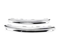 Alomejor Garniture de Calandre de Pare-chocs Avant 2 Pièces, Garniture de Phare Antibrouillard ABS de qualité Supérieure pour LE W166 2016 - 2018, Remplacement Direct OEM (Galvanoplastie)