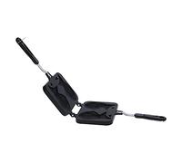 Alomejor Gaufrier en Forme de Poisson avec Revêtement Antiadhésif pour Fêtes et Cafés, Moule à Double Poêle en Aluminium pour Cuisinière à Gaz