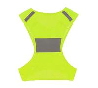 Alomejor Gilet Réfléchissant d'extérieur Gilet de sécurité en Polyester Visible à Plus de 656 Pieds Léger Pliable avec Poche et Réglage de la Boucle à Crochet pour le Cyclisme, la Course à Pied et