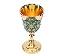 Alomejor Gobelet en émail Vintage, Tasse à Vin Luxueuse en Strass pour Mariage et Décoration Intérieure, 9.5cm, Vert