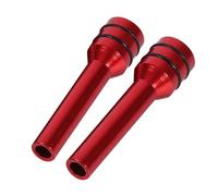 Alomejor Goupille de Traction de Serrure de Porte de Voiture, Couvercle de Bouton Intérieur en Aluminium, 1 Paire de Protection pour Véhicule avec Style, Installation Facile Compatible avec la (rouge)