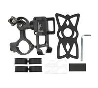 Alomejor GPS Navigator Stand Plus15 Support de Téléphone à Vélo, Support de de Direction Rotatif pour la Conduite, Double Fixation pour stabilité, Noir