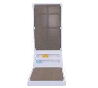 Alomejor Grattoir ondulé Amovible en Forme de L pour Chat Maximisant L'utilisation de l'espace pour Les Chats D'intérieur (White)