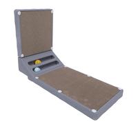 Alomejor Grattoir ondulé Amovible en Forme de L pour Chat Maximisant L'utilisation de l'espace pour Les Chats D'intérieur (Grey)