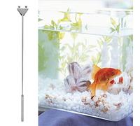 Alomejor Grattoir Polyvalent en Acier Inoxydable pour Aquarium, Antirouille, avec Lame Remplaçable, pour Le Nettoyage des Réservoirs de Plantes D'aquarium - Conception à Prise Confortable (45cm