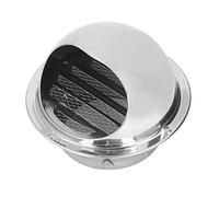 Alomejor Grille D'aération Ronde en Acier Inoxydable Résistante aux Intempéries pour Bouches D'aération de Salle de Bain et D'échappement de Cuisine, Acier Inoxydable Durable, Installation Facile, 1