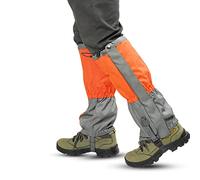 Alomejor Guêtres D'extérieur Imperméables et Résistantes à l'usure, Couvre-Jambes pour Hommes et Femmes, Tissu Oxford 600D, pour Randonnée, Ski, Course à Pied (Orange)