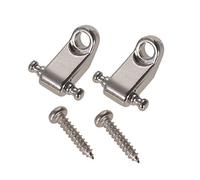 Alomejor Guide de Retenue de Rouleau de Corde de Guitare électrique 2 Pièces, Accessoires de Pièces de Rechange en Métal chromé, avec Vis de Montage, pour la stabilité de L'accordage de