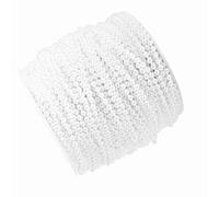 Alomejor Guirlande de Chaîne de Perles de Fil de Pêche Onirique de 3 Mm pour Centres de Table de Décoration de Mariage, Rouleau de 50 M, Blanc (White)