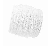 Alomejor Guirlande de Chaîne de Perles de Fil de Pêche Onirique de 3 Mm pour Centres de Table de Décoration de Mariage, Rouleau de 50 M, Blanc (White)