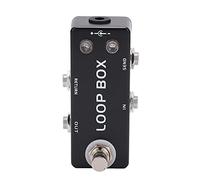 Alomejor Guitar Loop Mini Effect Pédale en Métal Noir pour Basse électrique, Sélection de Canal True Bypass, Adaptée aux Joueurs de Guitare Basse, Métal Noir