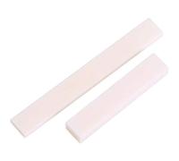 Alomejor Guitare Acoustique 6 Cordes - Selle et Sillet de Remplacement en Os Naturel pour Pont et Chevalet - Accessoire de Réparation Haute Précision - Compatible avec la Plupart des Modèle