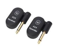 Alomejor Guitare Sans Fil 2,4 GHz Émetteur et Récepteur Instruments UHF avec Batterie Lithium-Ion Rechargeable pour l'appariement Automatique pour le Studio de Violon pour Basse