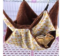 Alomejor Hamac de Lapin Jaune Doux, Maison Suspendue pour Petits Animaux de Compagnie, Sac de Couchage Intercalaire Double Couche Durable, Pratique pour Plusieurs Animaux de Compagnie, Peau de Pêche