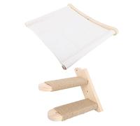 Alomejor Hamac Mural pour Chat avec Marches en Bois, étagère d'escalade Stable pour Jouer en Intérieur, Facile à Nettoyer, Solution Peu Encombrante pour Les Amoureux des Chats