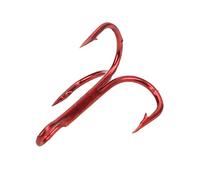 Alomejor Hameçons Triples en Acier Carbone Barbelés, 3 Pièces Argent pour Pêche en Eau Douce et en Mer, Haute Résistance et Durabilité