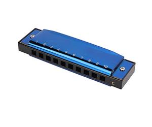 Alomejor Harmonica, Instrument de Musique Diatonique à 10 Trous pour Débutants, Conception de Touches Lisses pour les Joueurs de Blues et de Jazz (bleu foncé)