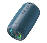 Alomejor Haut-Parleur, Haut-Parleur Portable 8 W avec Lumières RVB, Batterie 1800 MAh, étanche pour Les Fêtes en Plein Air à la Maison (Blue)