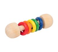 Alomejor Hochet en Bois pour bébé, Jouet à Secouer, Attirant L'attention du Nourrisson pour L'éducation Précoce, Matériau en Bois Massif pour L'interaction Parents-enfant (5 sonnerie)