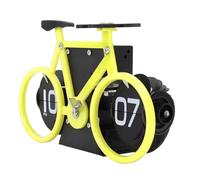 Alomejor Horloge de Bureau Rabattable en Forme de Vélo Vintage, Minuterie Mécanique Créative, Horloge de Rappel pour Le Bureau et la Maison, Matériau en Acier Inoxydable (Yellow)