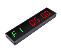 Alomejor Horloge de Minuterie de Salle de Sport avec Modes D'intervalle, | Construction en Alliage D'aluminium, Alimentation de Type C, Télécommande sans Fil dans un Rayon de 32 Pieds, Montage Mural