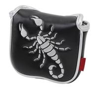 Alomejor Housse de Tête de Putter, Housse de Putter de Club en PU Imperméable avec Doublure en Peluche Douce, Motif de Broderie, Coutures Haute densité, Rangement Léger pour Les Joueurs de Golf