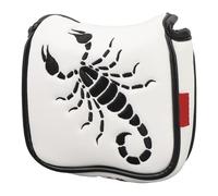 Alomejor Housse de Tête de Putter, Housse de Putter de Club en PU Imperméable avec Doublure en Peluche et Broderie, de Protection de à Une Seule Oreille pour Le Stockage de Golf Intérieur et