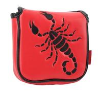 Alomejor Housse de Tête de Putter, Housse de Putter de Club en PU Imperméable avec Doublure en Peluche et Broderie, de Protection de à Une Seule Oreille pour Le Stockage de Golf Intérieur et