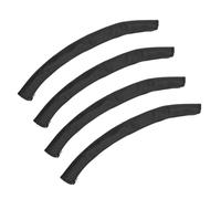 Alomejor Housses de Poignée de Poussette, 4 Pièces de Protection en Cuir PU Lavable avec Fermeture éclair pour Landaus Universels et Confort de Prise en Main des Parents (BLACK)