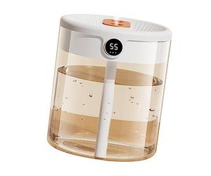 Alomejor Humidificateur D'air à Double Buse, Diffuseur D'huile Aromatique de Grande capacité pour la Maison, la Chambre à Coucher, Humidificateur Silencieux pour Mini, avec écran LCD d'humidité,