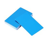 Alomejor Impressionnantes Cartes de Visite Vierges en Aluminium avec Marquage pour une identité élégante, 50 Pièces 5 Couleurs, Légères et Durables, Adaptées à Diverses Occasions (BLUE)