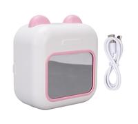 Alomejor Imprimante Miniature, Portable, sans Encre Thermique, avec Lumière Clignotante 7 Couleurs, pour étudiants et Bureaux