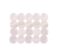 Alomejor Incrustation de Manche,Design Coquille Blanche élégant,Accessoire Guitare,6 mm 20 pièces,pour,luthiers guitaristes customisation réparation