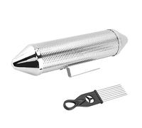 Alomejor Instrument de Percussion Musicale Metal Guiro à Longue Durée en Acier Inoxydable pour Les Professionnels et Les Amateurs Argent 39 * 11 Cm