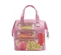 Alomejor Insulated Lunch Bag with Durable Oxford Cloth (PINK)